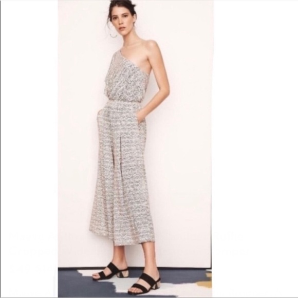 Maeve Pants - ANTHROPOLOGIE MAEVE One Shoulder Jamie Wide-Leg Jumpsuit Size XS /S
